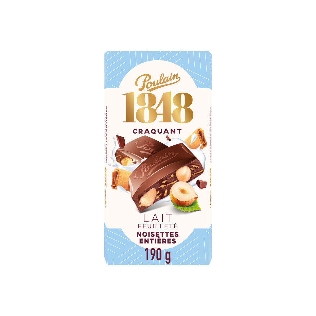 POULAIN Milk Chocolate with Whole Hazelnuts & Crispy Pieces 190g