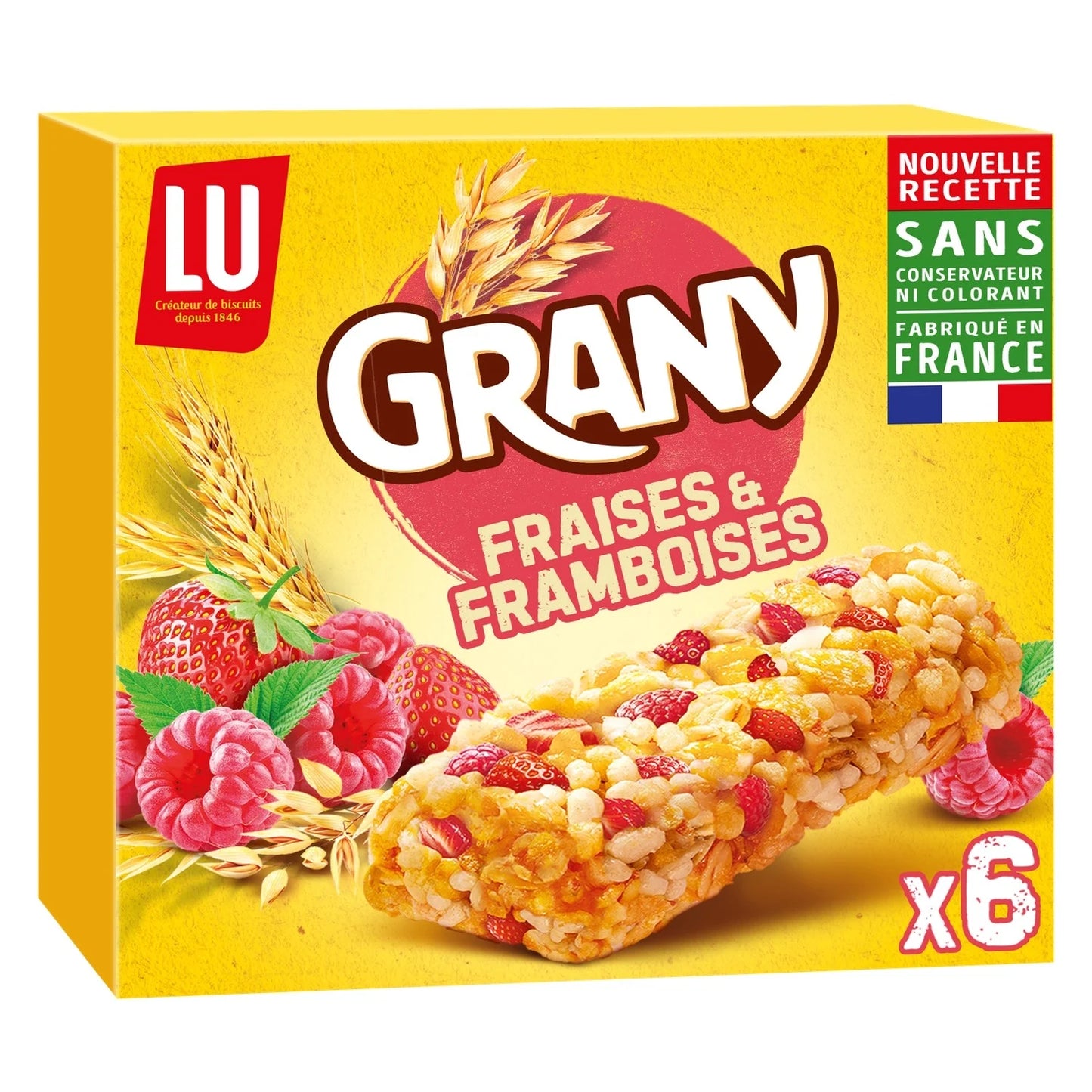 GRANY Strawberry & Raspberry Cereal Bars 108g