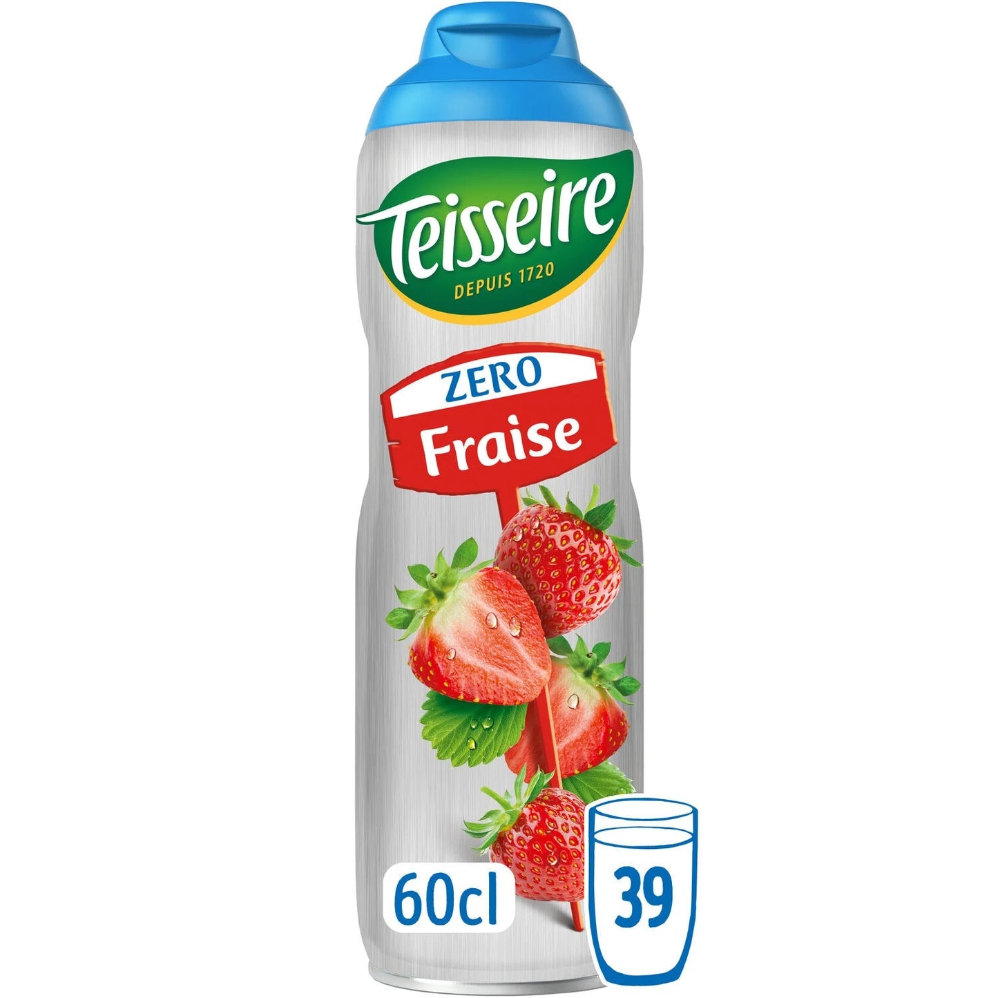 TEISSEIRE Strawberry Syrup Zero Sugar - 60cl