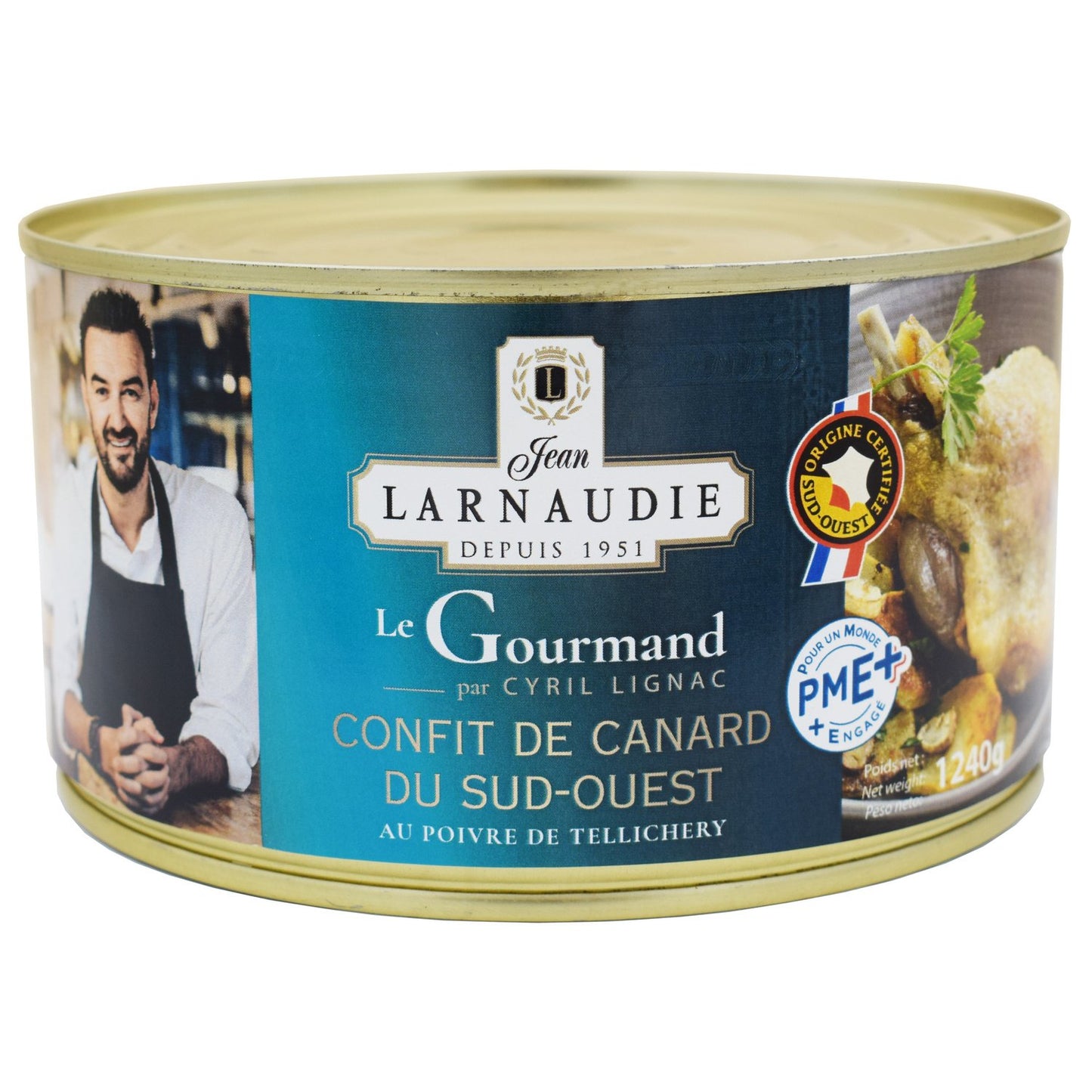 JEAN LARNAUDIE Confit de Canard du Sud-Ouest 1,24kg