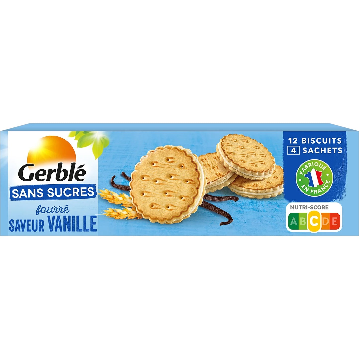 GERBLE Vanilla Filled Sugar-Free Biscuit 185g