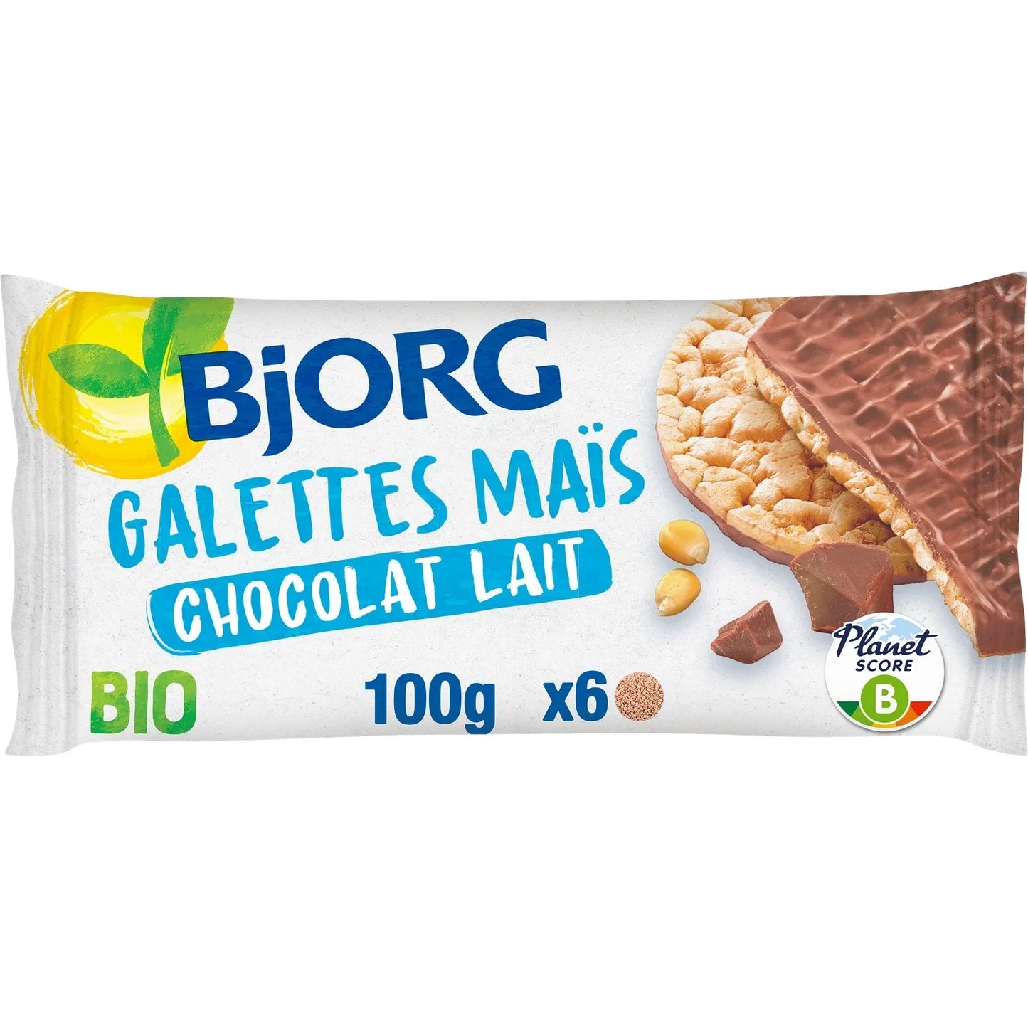 BJORG Bio-Maiscracker mit Milchschokolade 100g