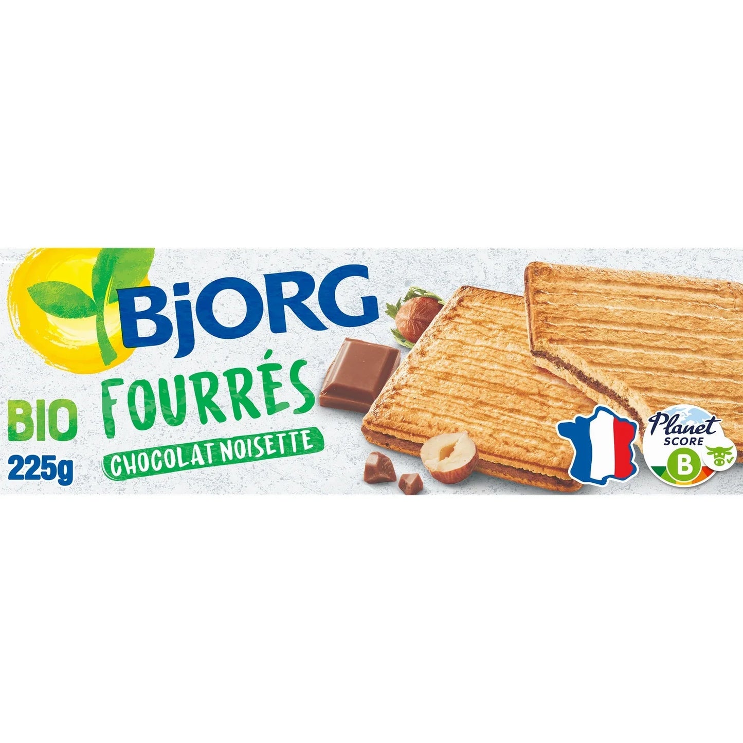 BJORG - Organic Milk Chocolate & Hazelnut Filled Biscuits 225g
