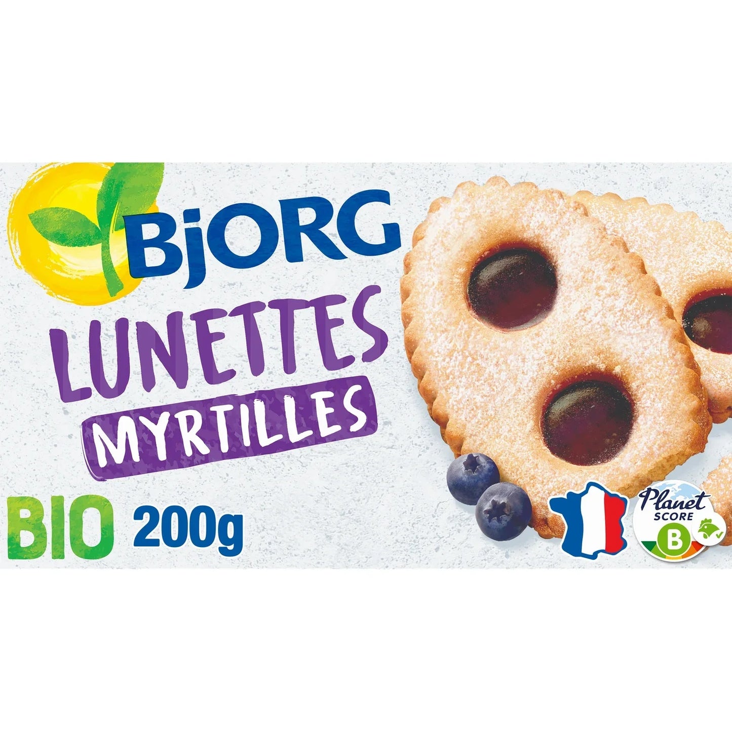BJORG Organic Blueberry 'Lunettes' Cookies 200g