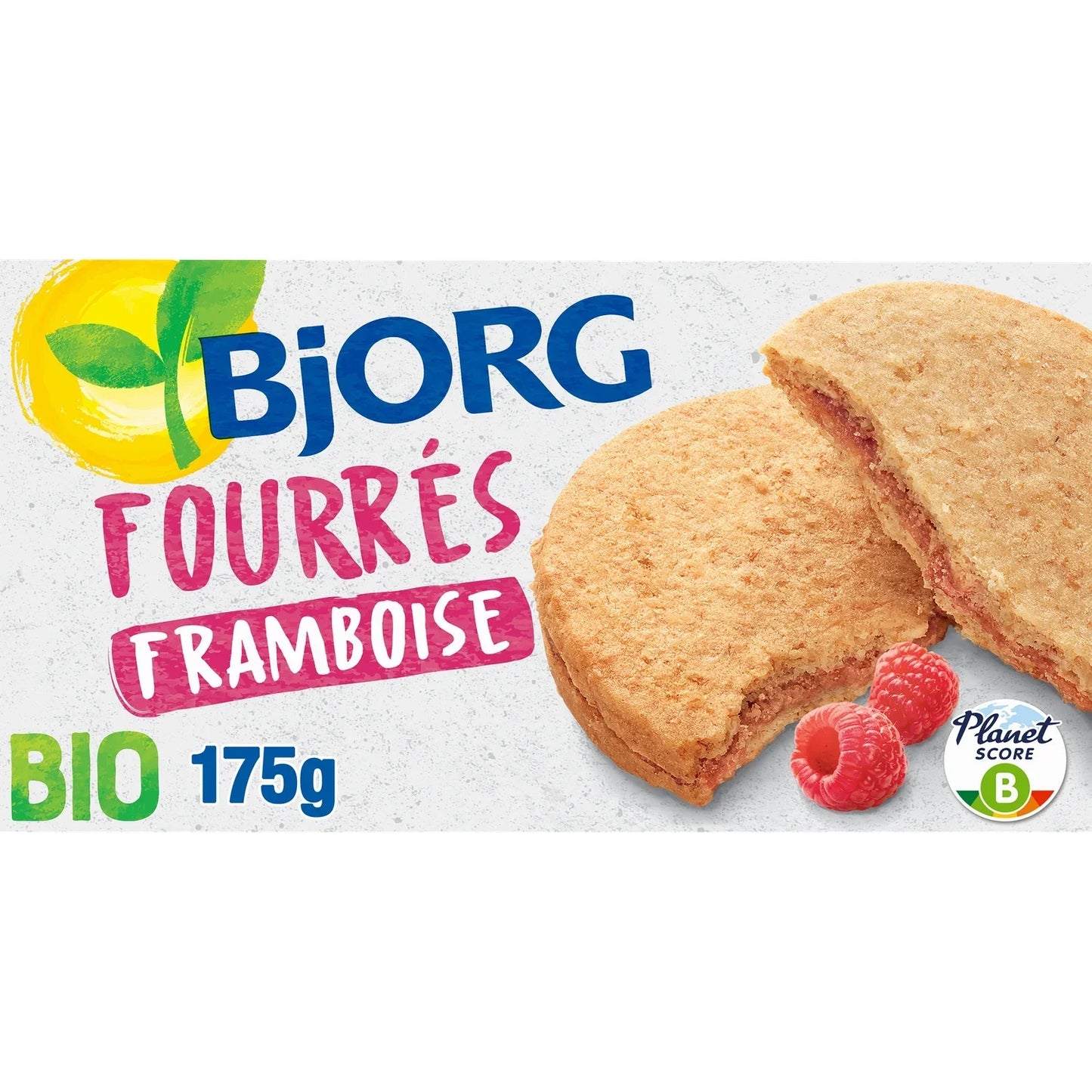 BJORG Organic Raspberry-Filled Cookies 175g