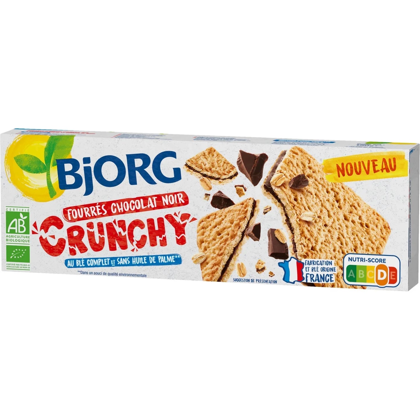 BJORG Organic Crunchy Dark Chocolate-Filled Cookies – 150g