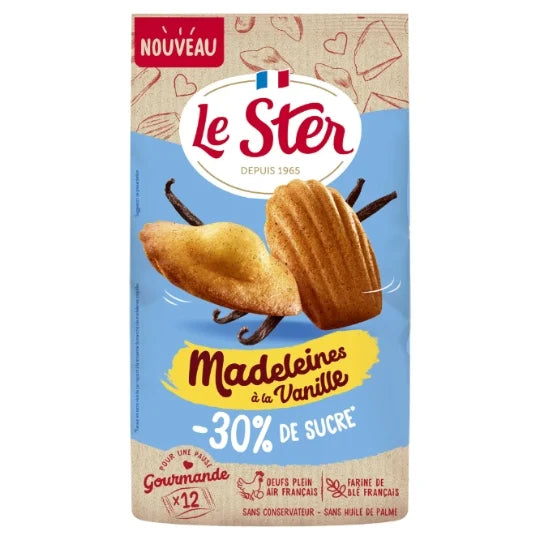 LE STER Madeleines coquilles Vanille -30% de sucre 300g