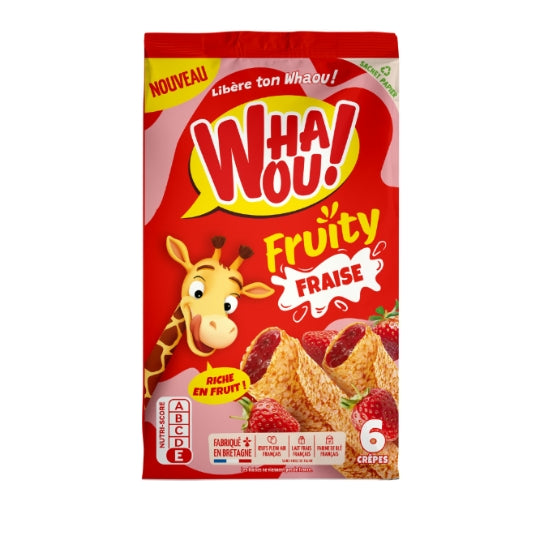 WHAOU! Crêpe Fruity Goût Fraise x6 - 180g*