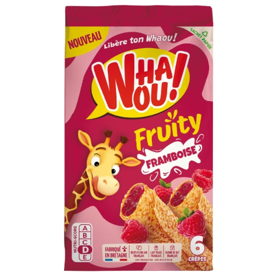 WHAOU! Crêpes Fruity Framboise 180g*