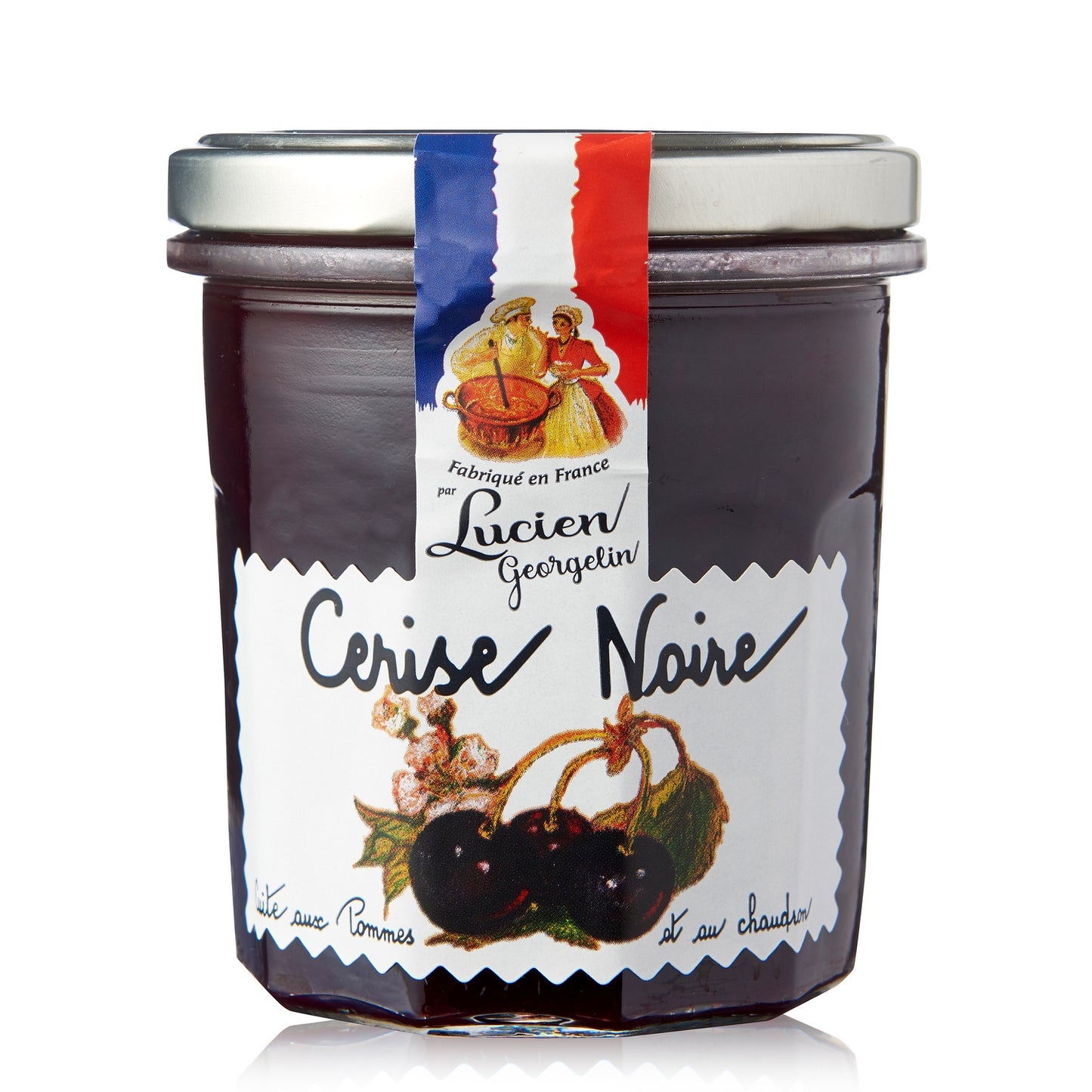 LUCIEN GEORGELIN Black Cherry Spread Cooked with Apples & in a Cauldron 320g