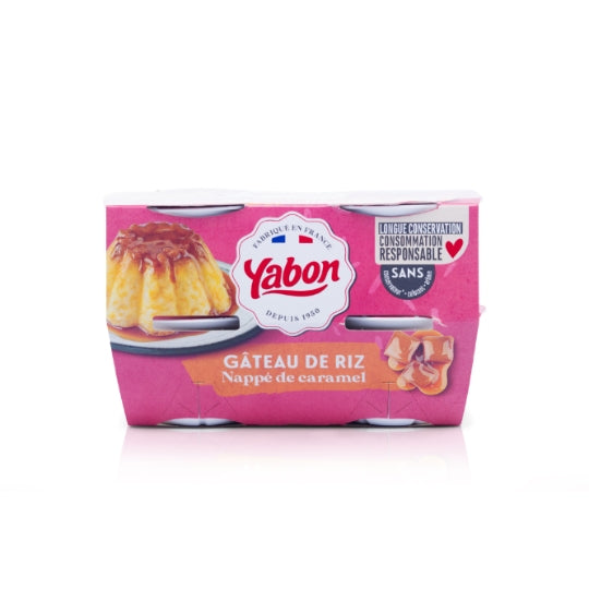 YABON Dessert Gâteau Riz Caramel 4x125g