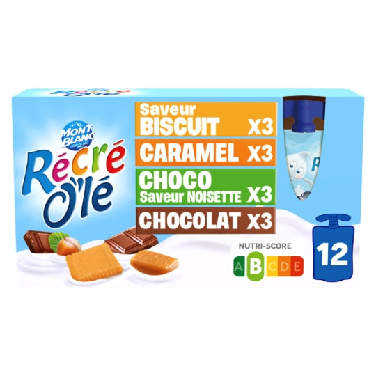 MONT BLANC Goûters Laitiers Récré O'lé Assortiments 12x85g