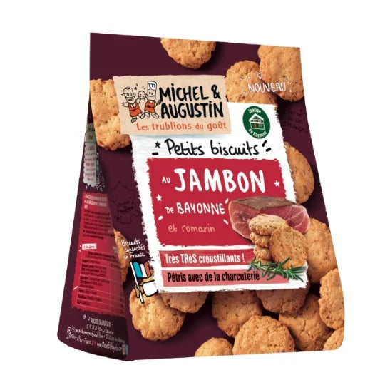 MICHEL ET AUGUSTIN Biscuits Apéritifs Jambon de Bayonne et Romarin 90g