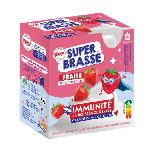YABON Brassé Fraise 4x80g