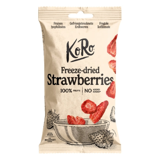 KORO Fraise Morceaux de fraise Lyophilisée 20g