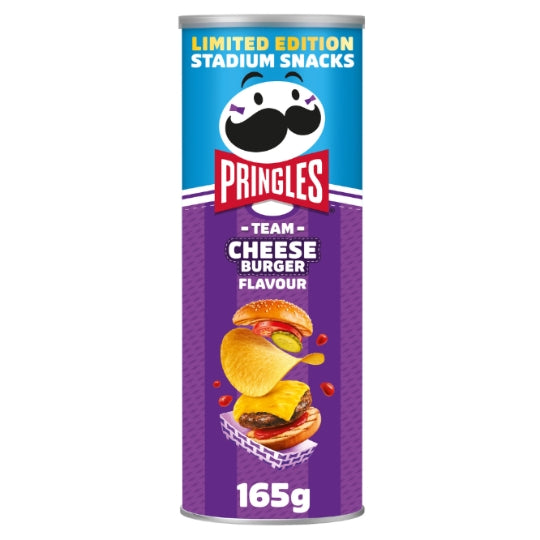 PRINGLES Chips Tuiles Goût Cheese Burger 165g LIMITED EDITION
