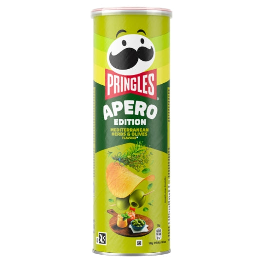 PRINGLES Tuiles Saveur Méditérranéenne Herbs & Olives 165g