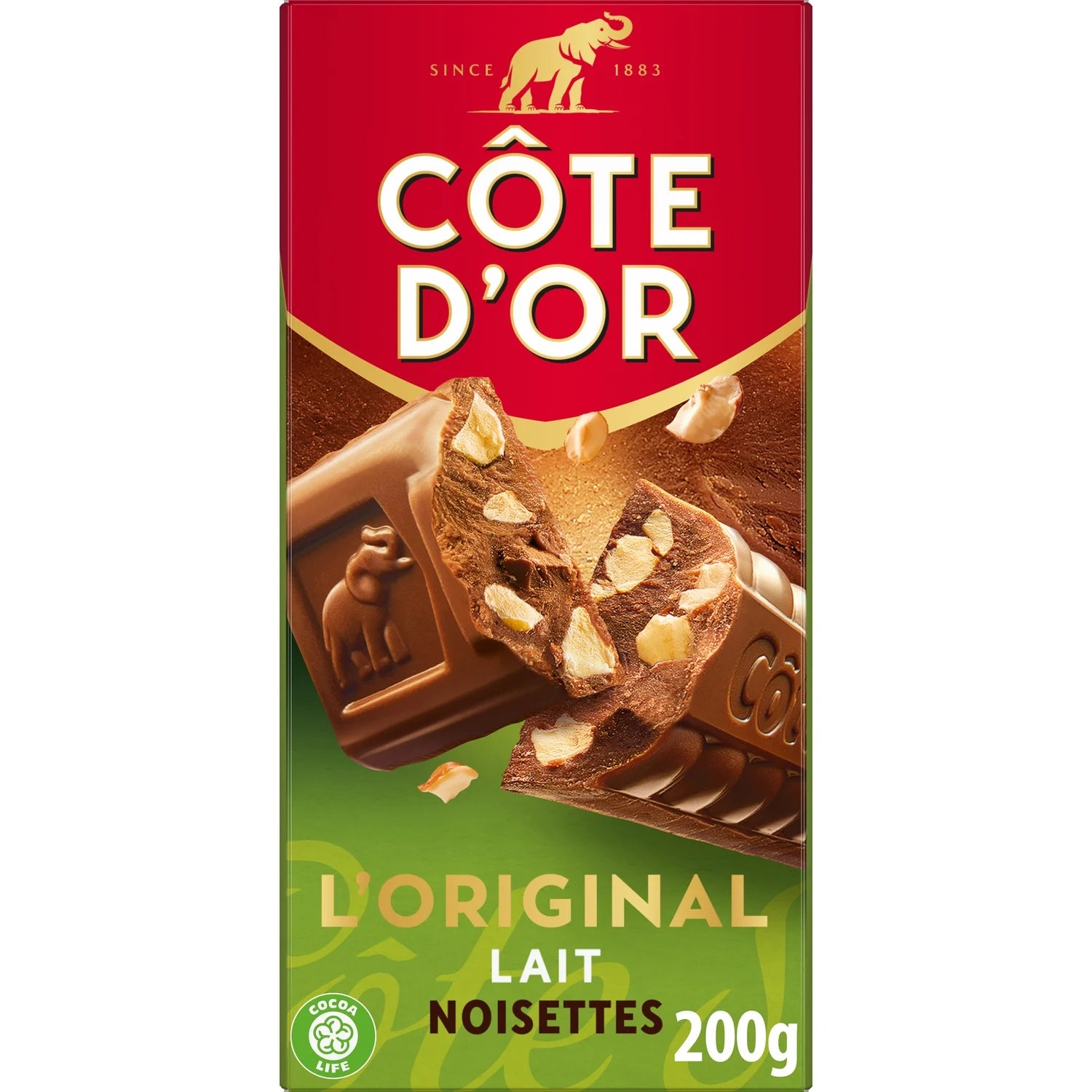 CÔTE D'OR Milk Chocolate L'Original with Hazelnut Pieces 200g