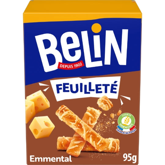 BELIN Biscuits Apéritifs Crackers Feuilletés Emmental 95g