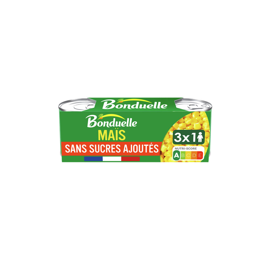 BONDUELLE Mais ohne Zuckerzusatz 3 x 140 g