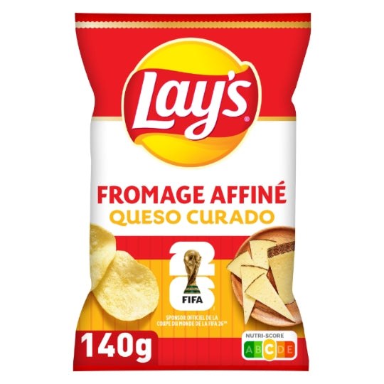 LAY'S Chips Saveur Queso Curado Fromage Affiné 140g