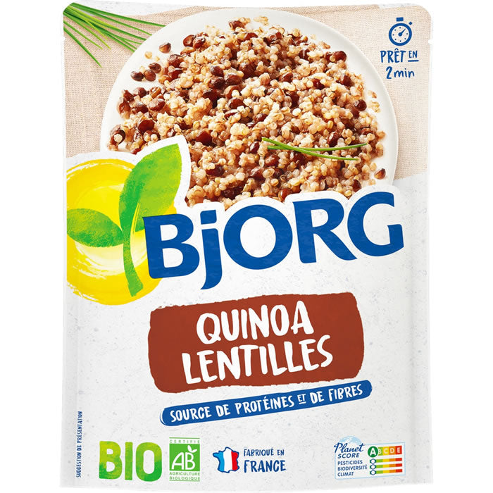 BJORG Organic Microwave Quinoa & Lentils 250 g