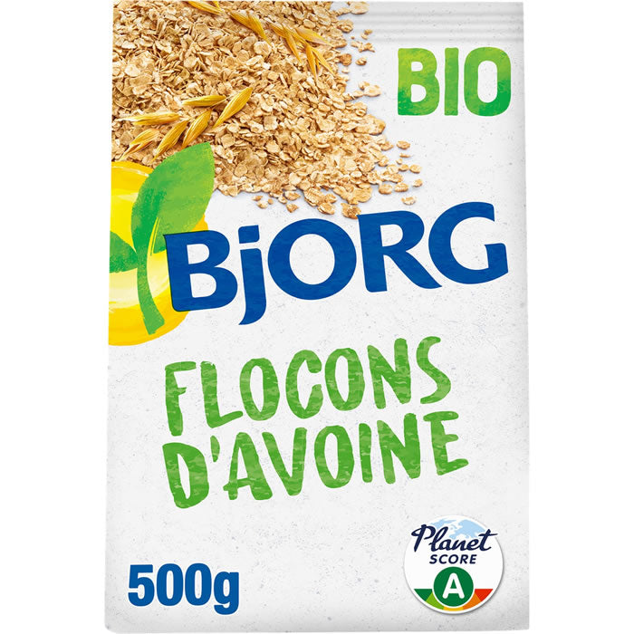 BJORG Organic Wholegrain Oat Flakes 500g
