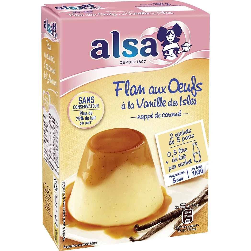 ALSA Zubereitung für Eierpudding mit Vanille aus den Inseln 250g