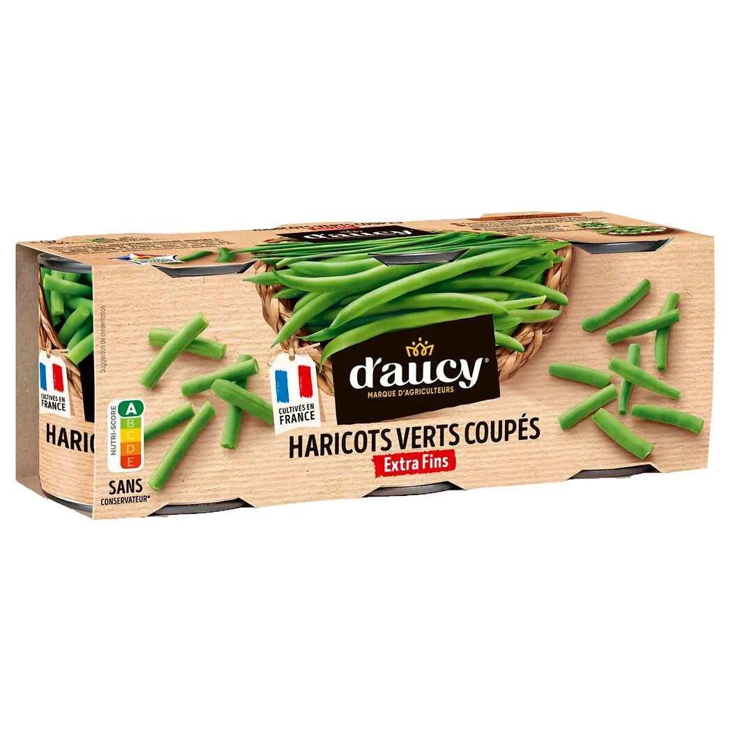 D'AUCY Junge Brechbohnen extra-fein 3 x 110 g