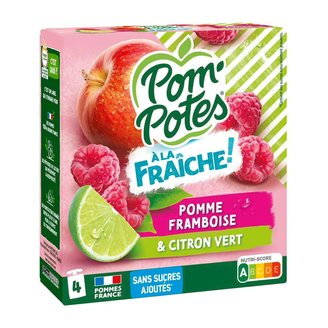 POM'POTES Frisch - Apfel-Himbeer-Zitronenmus 4x90g