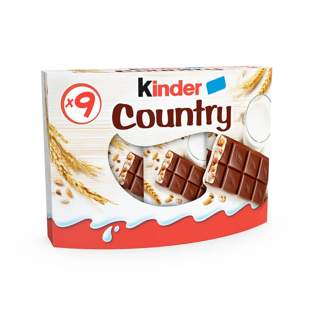 KINDER Country - Barres lait et céréales 9x23,5g