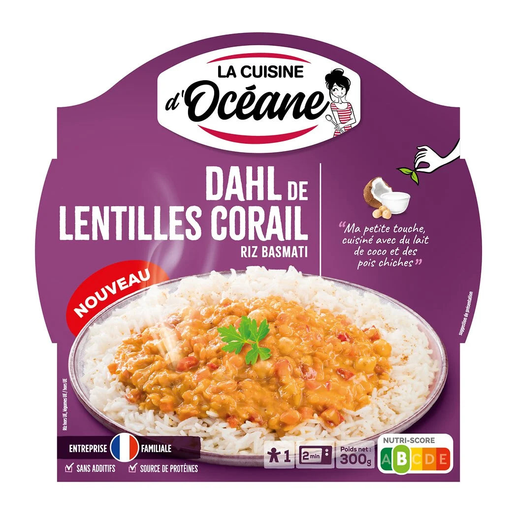 LA CUISINE D'OCEANE Dahl de lentilles corail et riz Basmati 300g