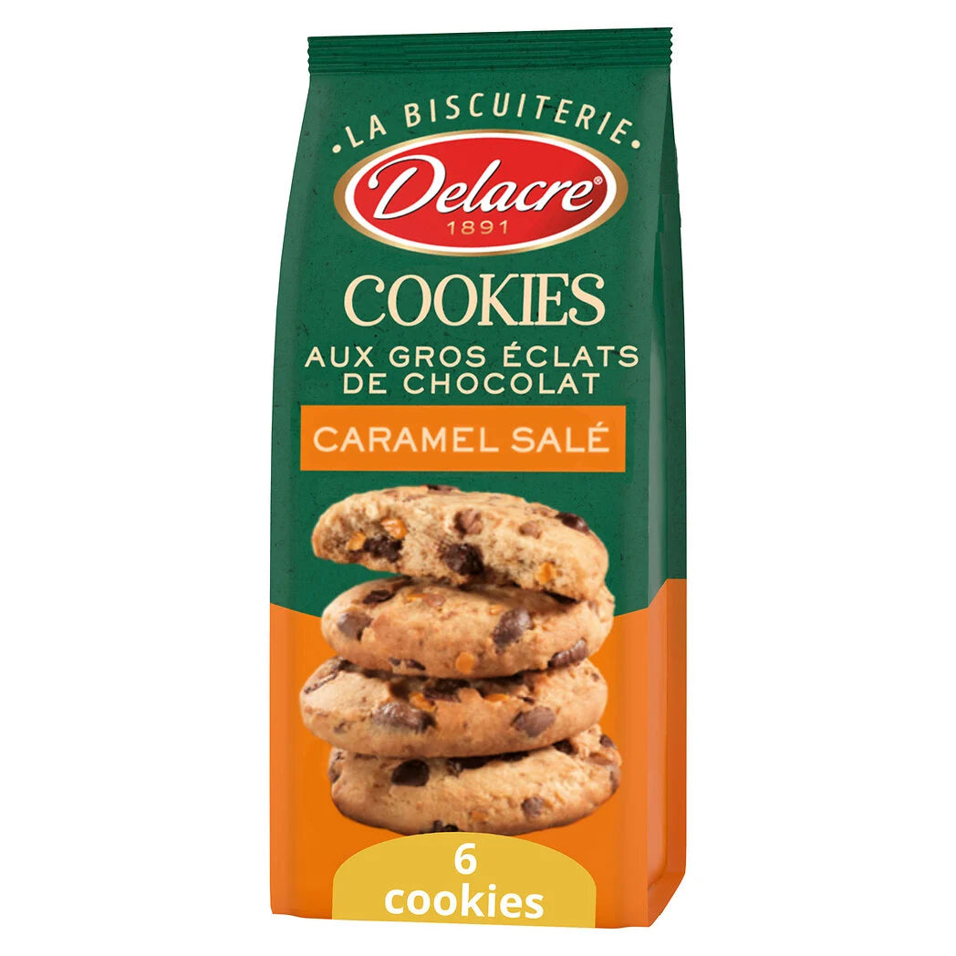 DELACRE La Biscuiterie – Salted Caramel Chocolate Cookies 136g