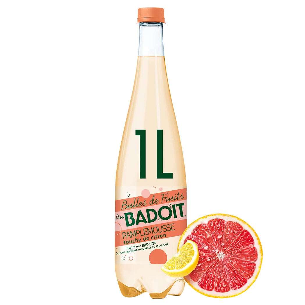 BADOIT Sprudelwasser Früchtearoma Grapefruit Zitrone 1L