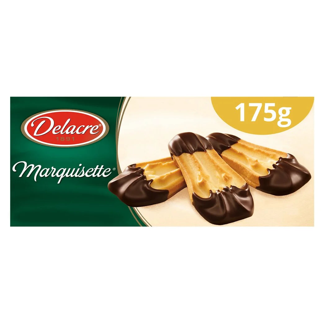 DELACRE Biscuits sablés nappés de chocolat marquisettes 175g