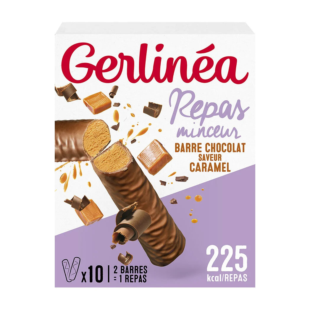GERLINEA Barres repas saveur caramel x10 - 310g