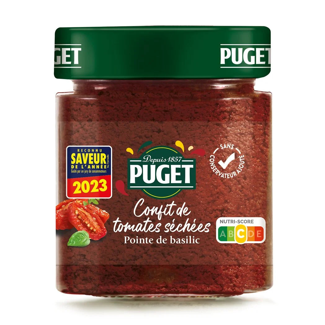 PUGET Confit aus getrockneten Tomaten mit Basilikumspitze 120g