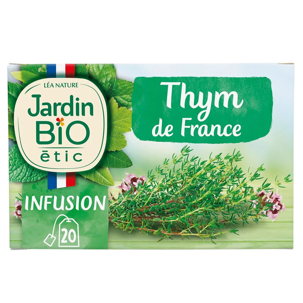 JARDIN BIO Organic Thyme Herbal Tea (20 Tea Bags)