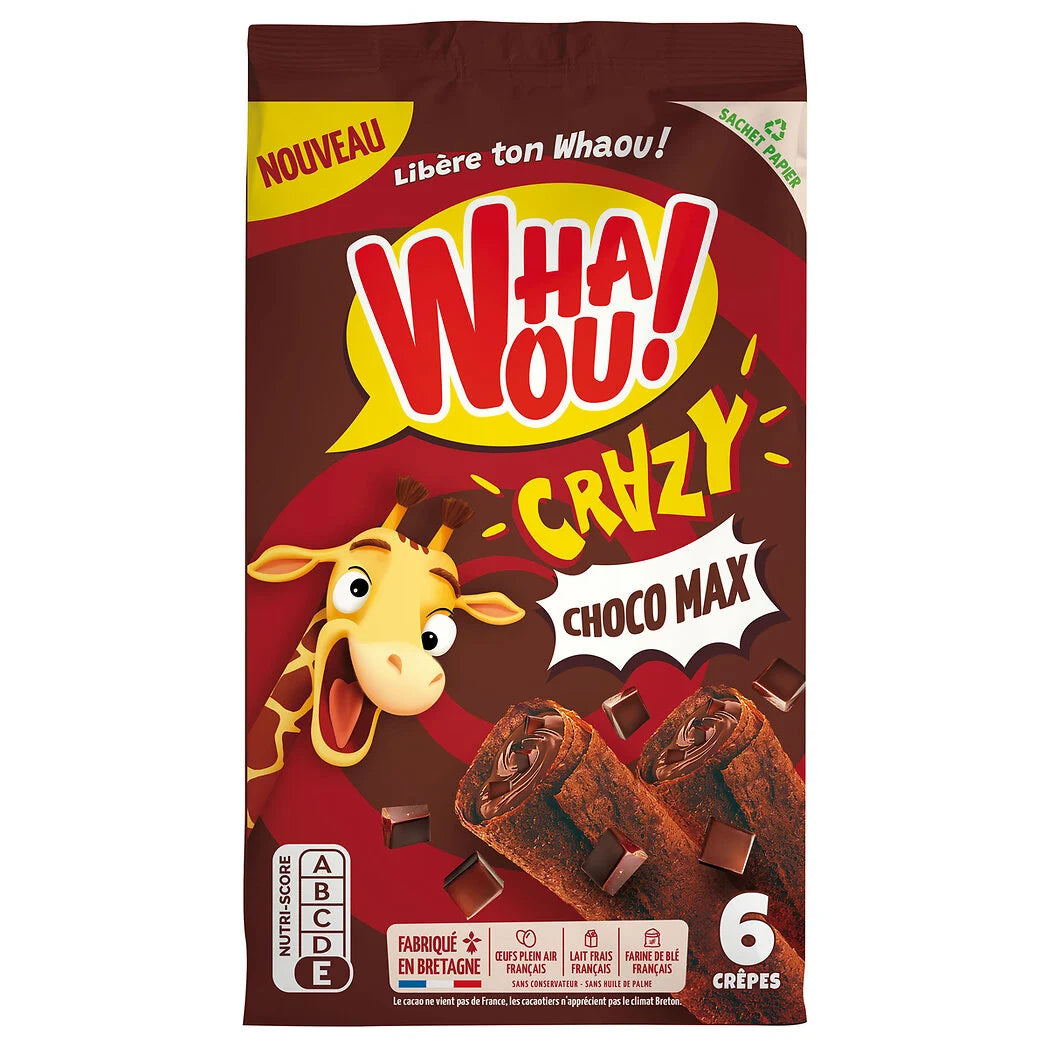 WHAOU! Crêpes choco max x6 - 180g*