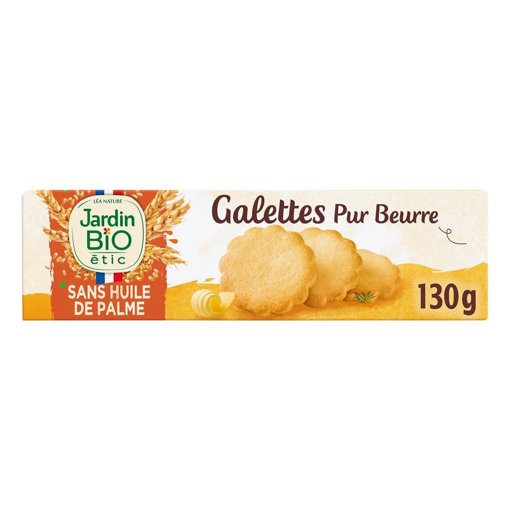 JARDIN BIO Organic Pure Butter Galette Biscuits 130g