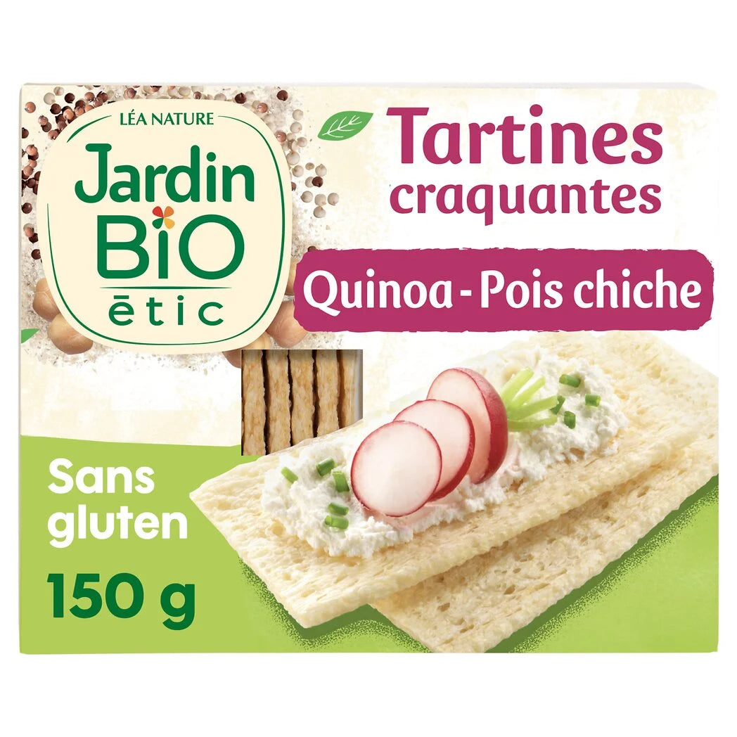 JARDIN BIO Organic Quinoa & Chickpea Crispbread 150g