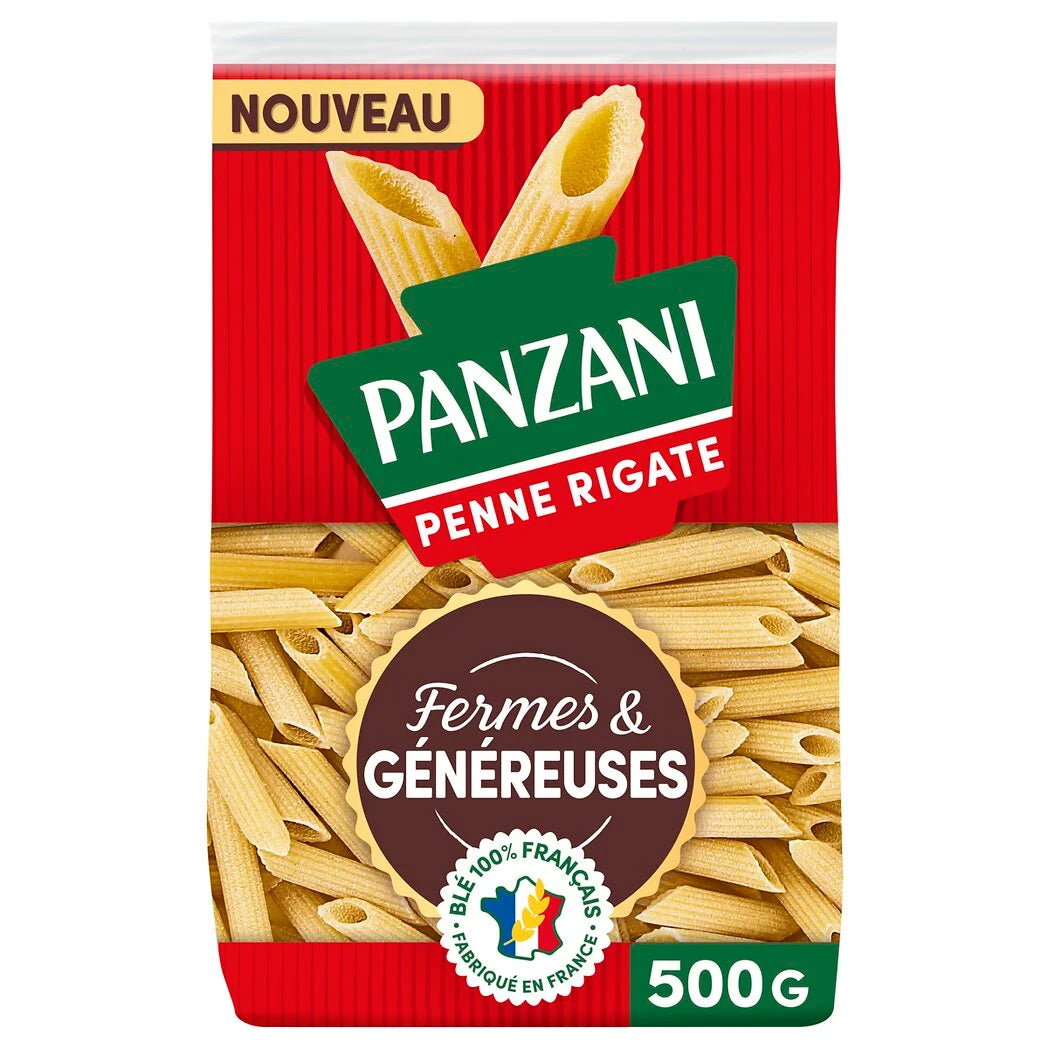 PANZANI Pâtes penne fermes et généreuses 500g