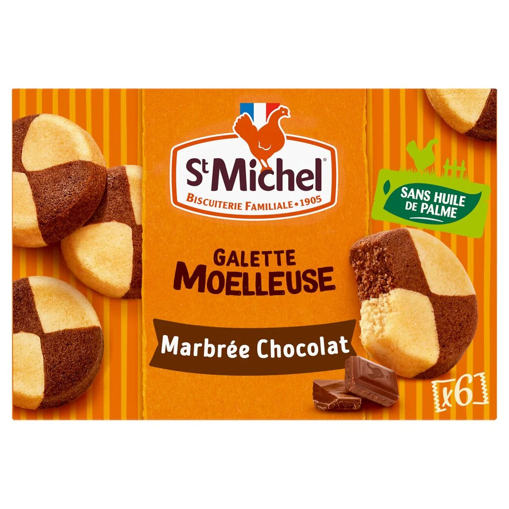 ST MICHEL Galette moelleuse marbrée chocolat 180g