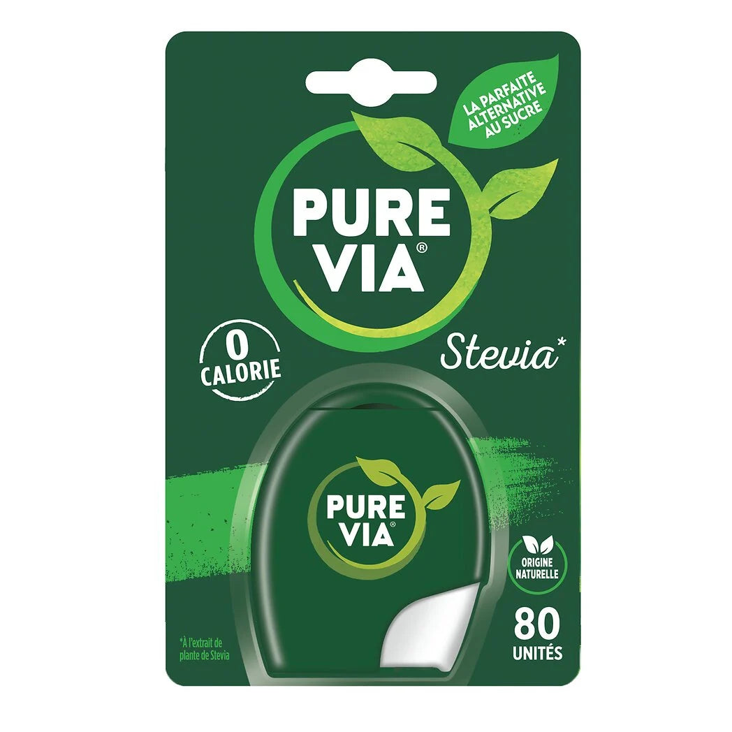 PURE VIA Édulcorant à base de Stévia 80 unités - 6,8