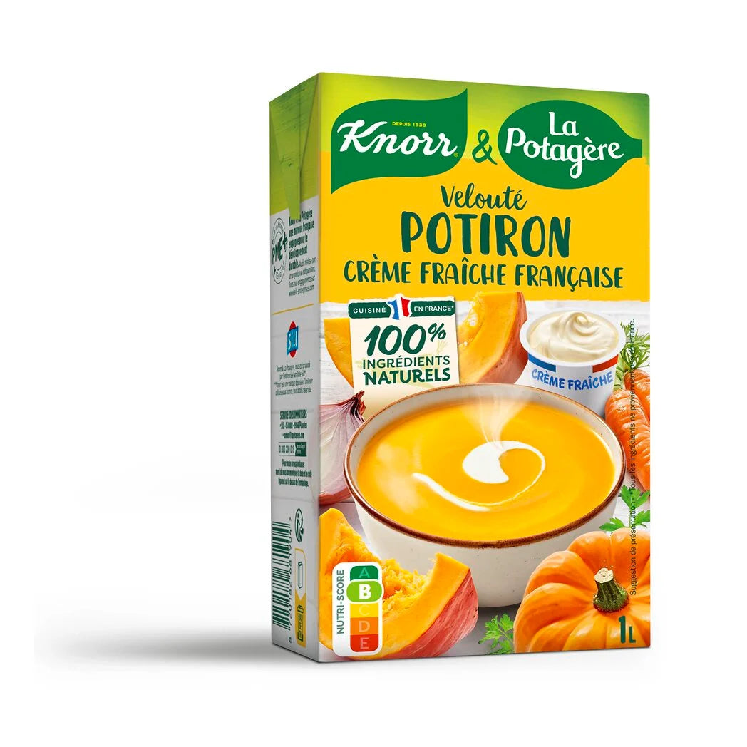 KNORR Kürbiscremesuppe mit Crème fraîche französischer Art 1l