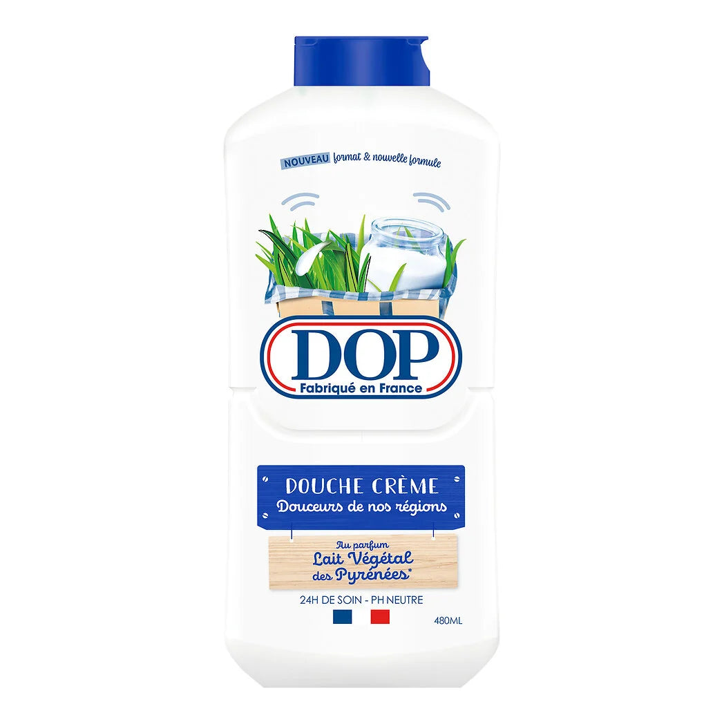 DOP Gel douche crème douceurs de nos régions au parfum lait végétal des Pyrénées 480ml