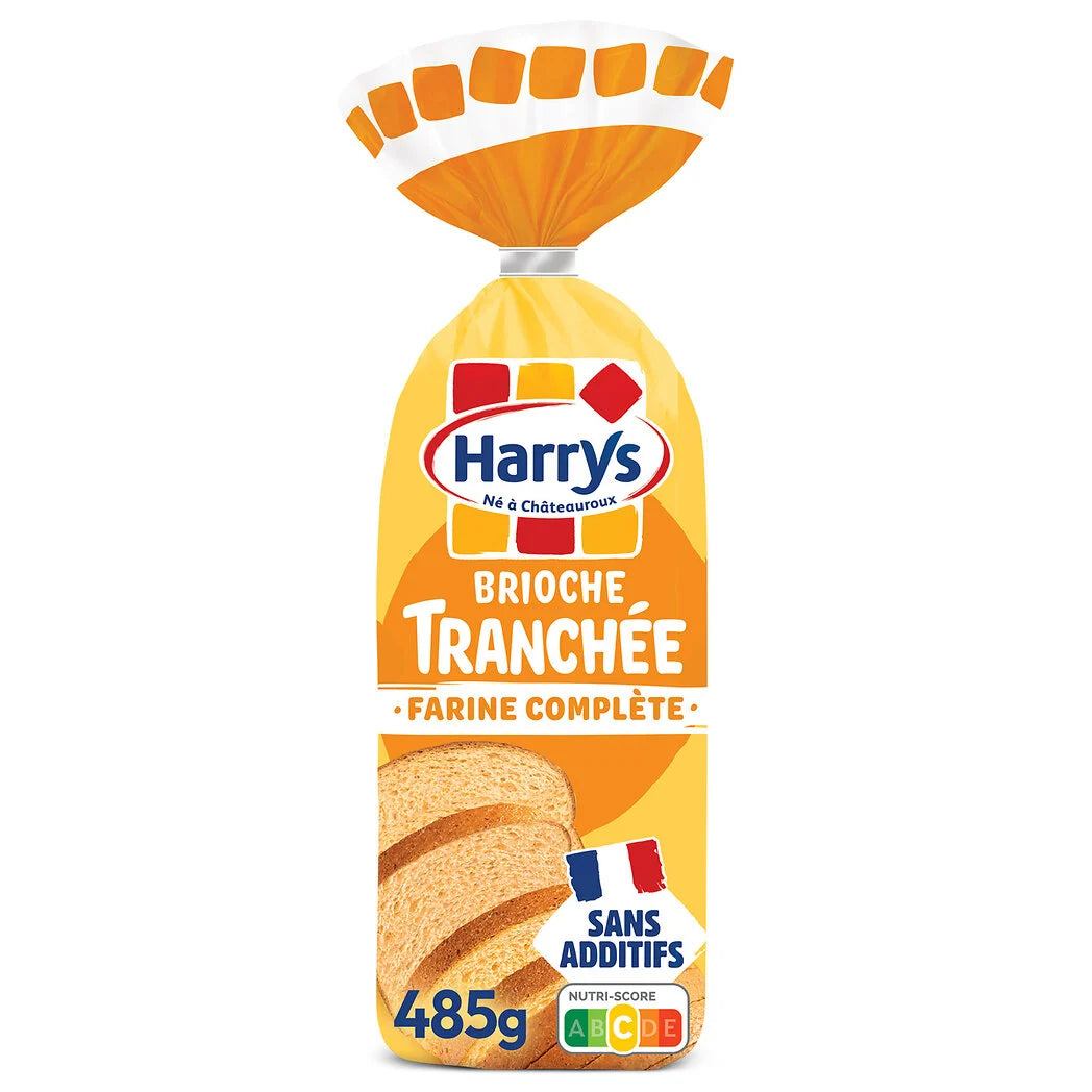 HARRYS Brioche Tranchée à la Farine Complète Sans Additifs 485g*