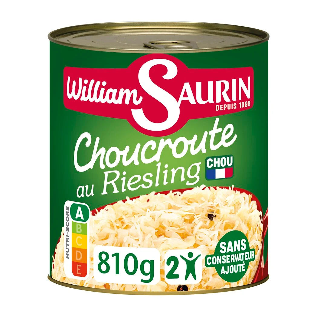 WILLIAM SAURIN Choucroute cuisinée au Riesling 810g