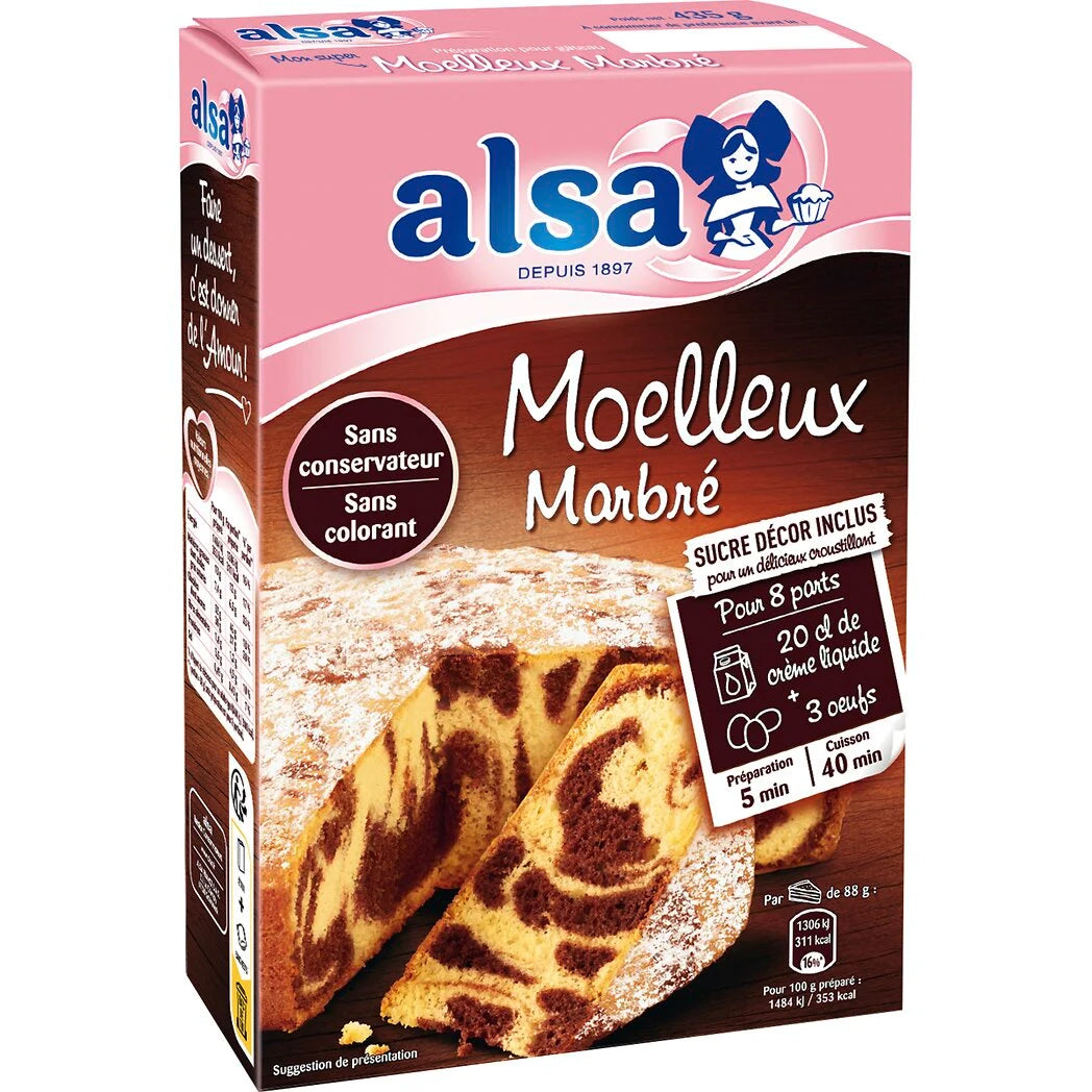 ALSA Backmischung für saftigen Marmorkuchen 435g