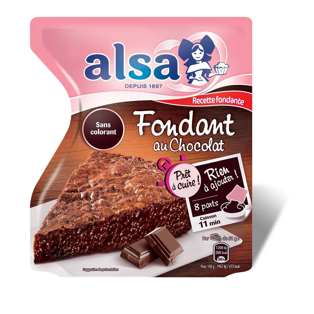 ALSA Zubereitung für Schokoladenfondantkuchen 500g